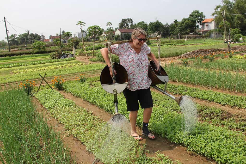 LANTERN MAKING –BE A REAL FARMER AT TRA QUE VILLAGE 14